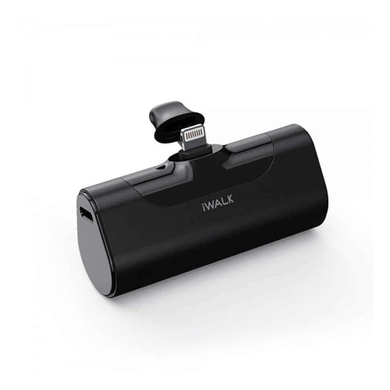 iWalk 4500mAh Portable Charger USB Lightning Battery Pack - Black - مزود طاقة